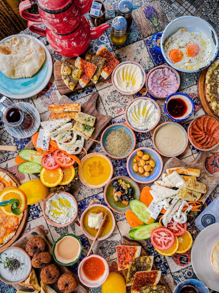 flat lay photography of delicious assorted food