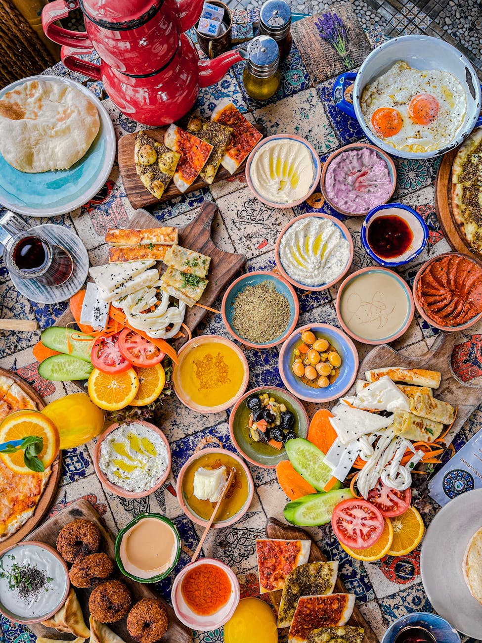 flat lay photography of delicious assorted food