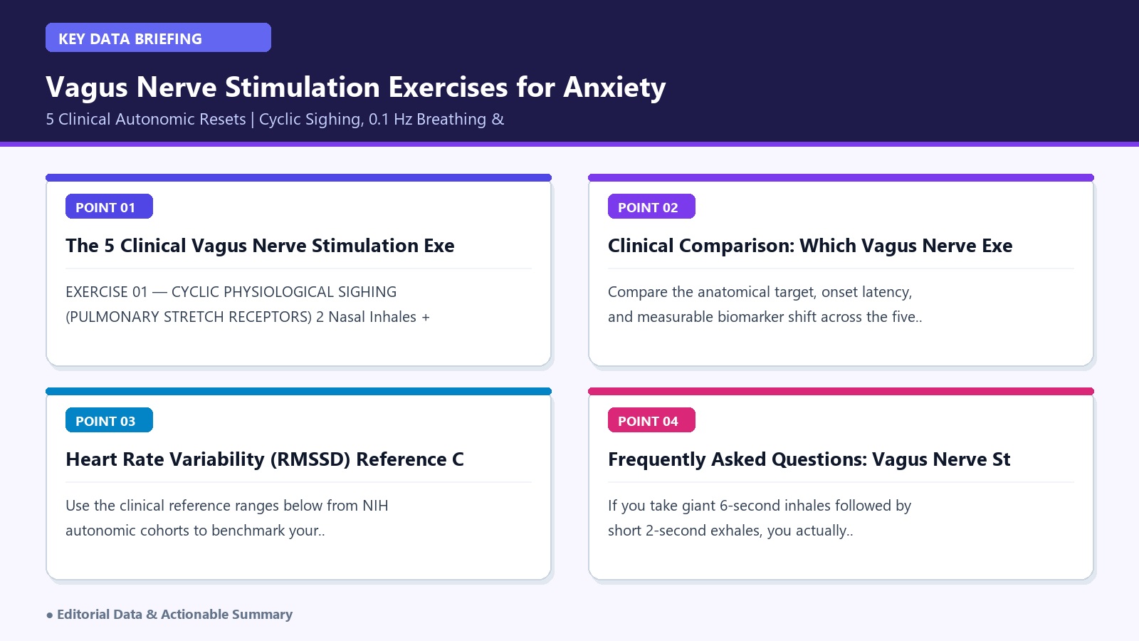vagus nerve stimulation exercises for anxiety clinical comparison infographic